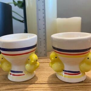 Vintage Yellow Chick Egg Cups made in Japan